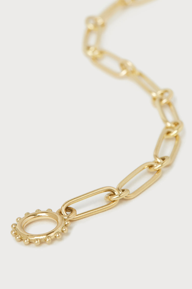 Mixed Link Dotted Toggle Bracelet