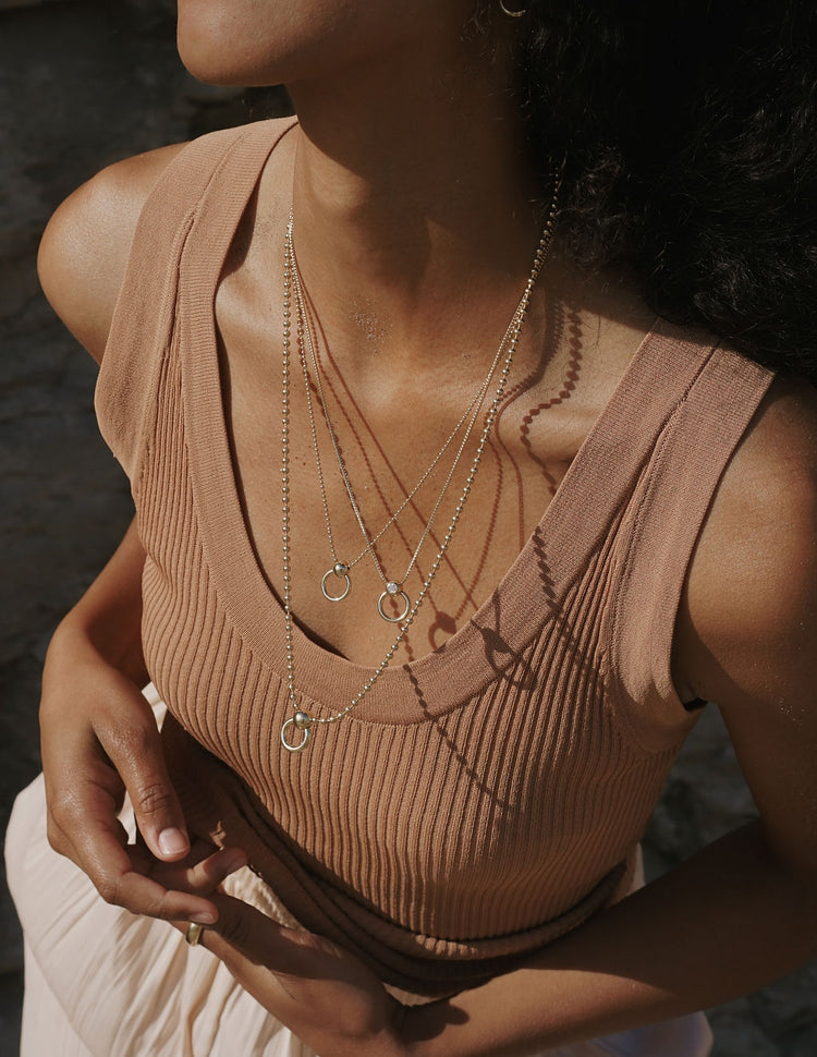 Diamond Porta Slider Necklace