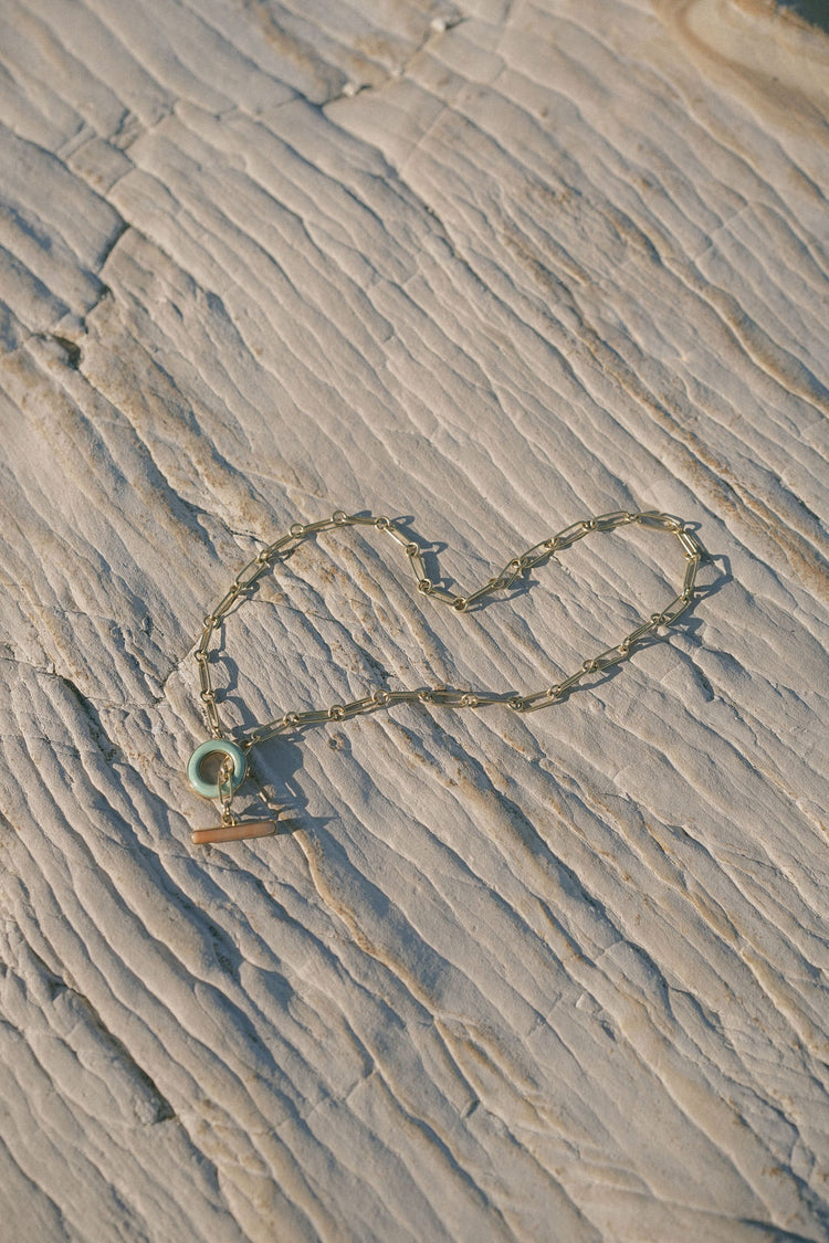 Bonbon Toggle Necklace <br> Abalone & Mother of Pearl