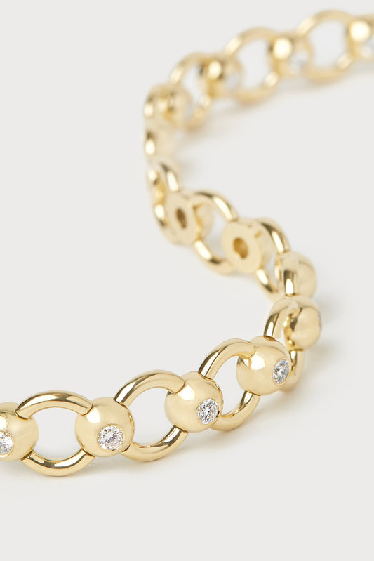 Diamond Porta Chain Bracelet